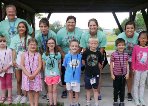 Campers lined up in photo